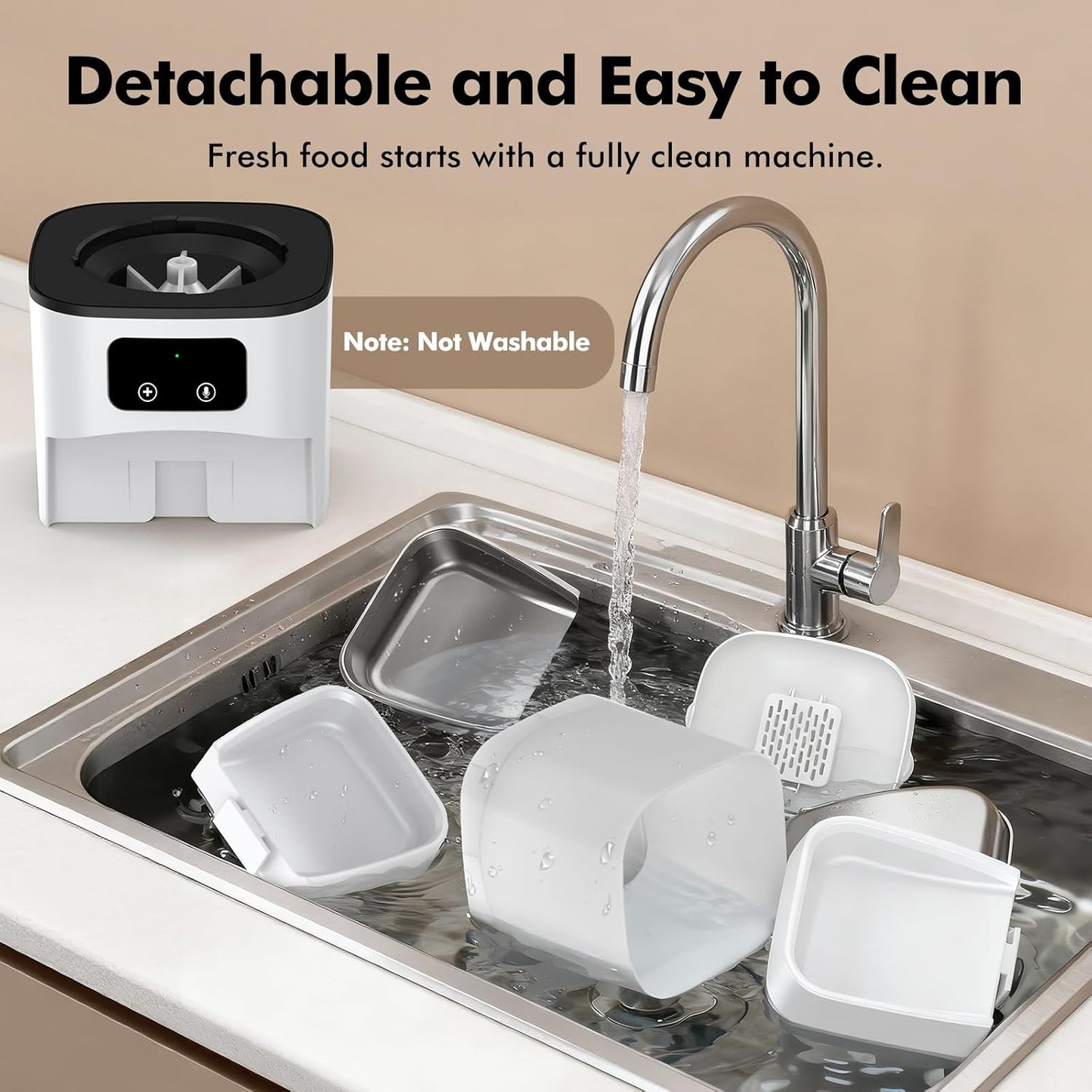 Automatic Cat Feeder for 2 Cats, 6L/25 Cup Large Capacity Wifi Pet Feeder with 2 Stainless Steel Bowls, Dual Power Supply, APP Control, 10S Voice Recorder, Timed Dry Food Dispenser for Multiple Pets