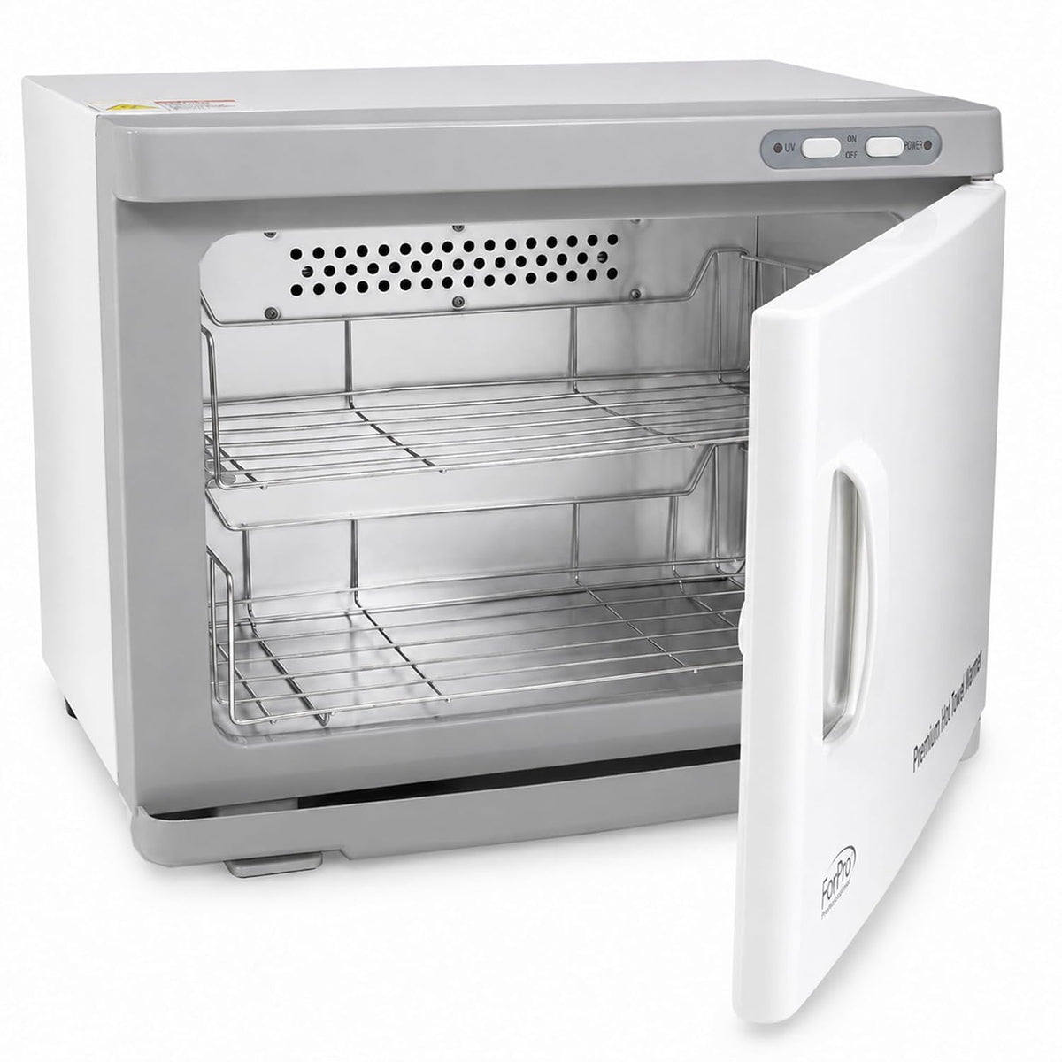 Forpro Professional Collection Premium Hot Towel Warmer, 23L Extra Large Capacity, Two Stainless Steel Racks, White