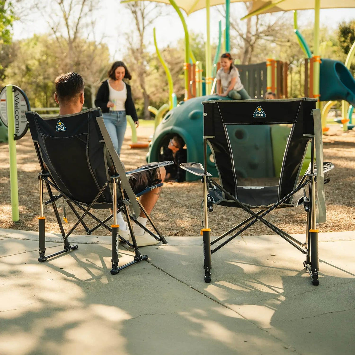 GCI Outdoor Comfort Pro Rocker Camping Chair - Indigo Blue