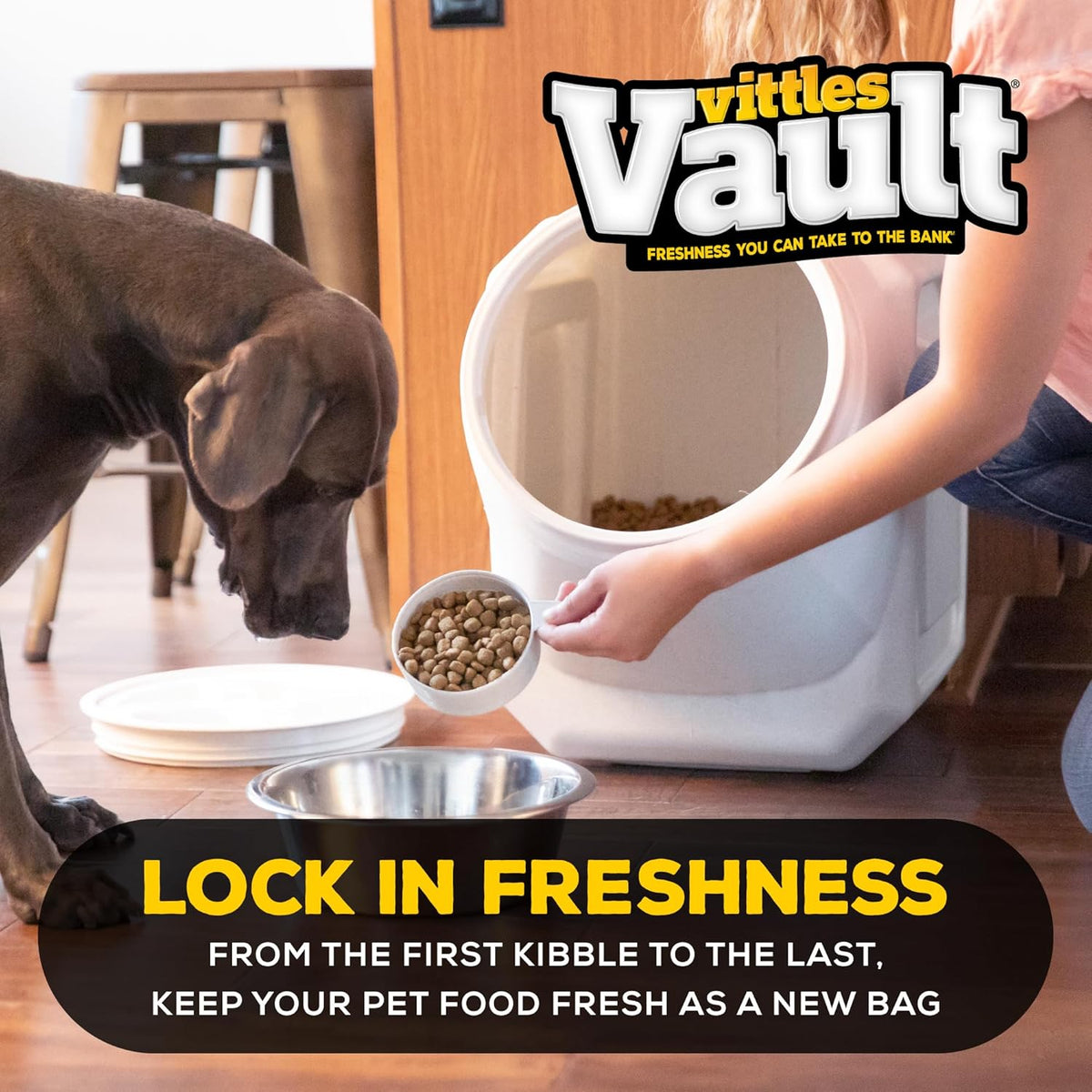 Vittles Vault Airtight Stackable Pet Food Storage Container, up to 40Lbs