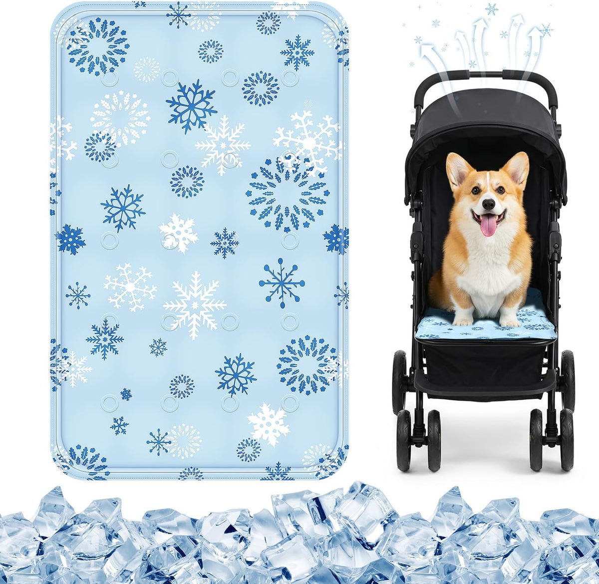 Nuanchu Pet Cooling Mat, Snowflake, 11.81 X 19.69 Inches, 1 Pcs