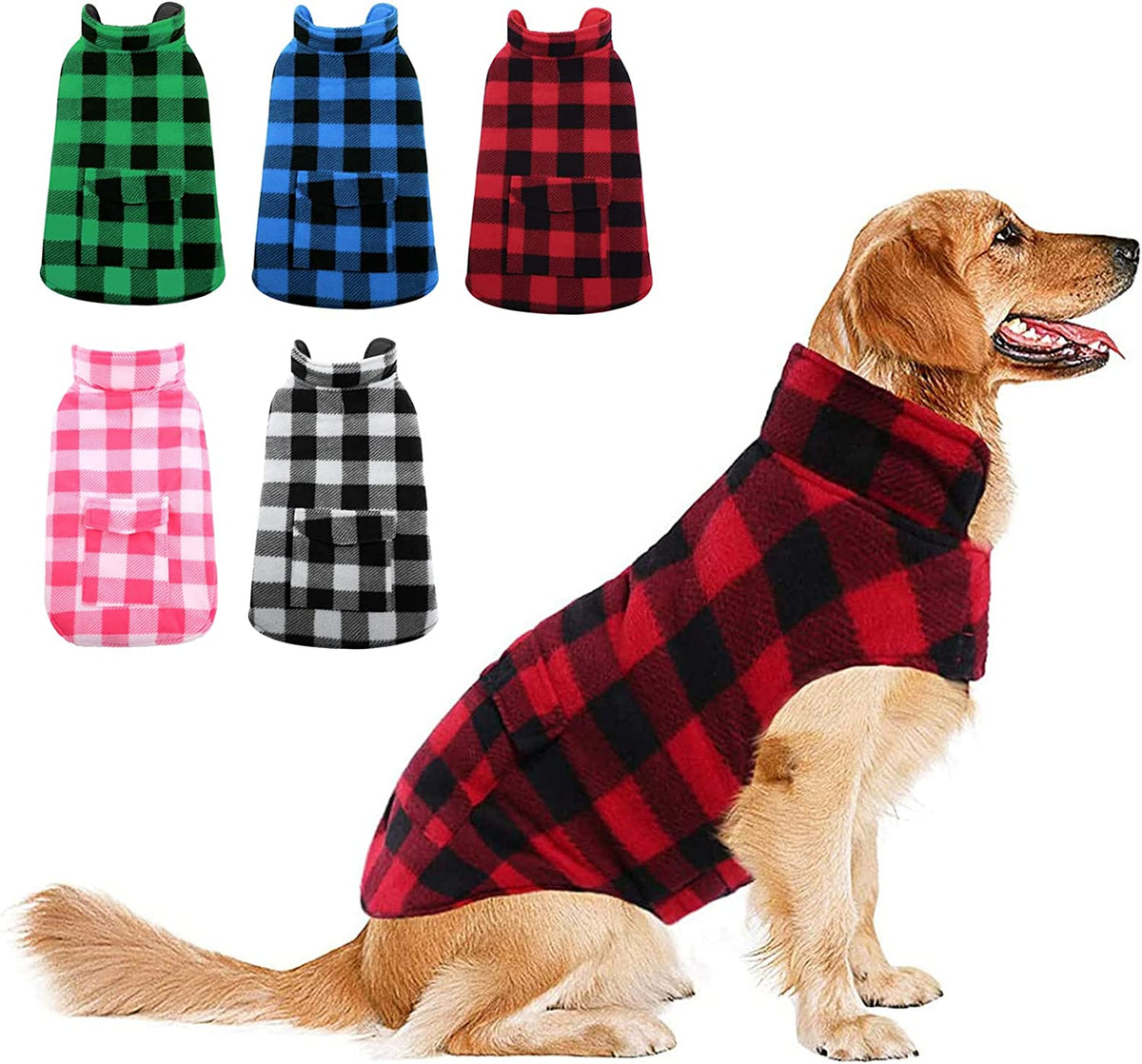 ASENKU Reversible Dog Winter Coat, Dog Jacket for Small Medium Large Dogs