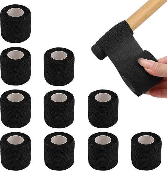 10 Rolls Chair Leg Floor Protectors Wraps for Hardwood Floors - Fit All Shapes Legs - Self Adhesive Chair Table Furniture Leg Covers Caps Reduce Noise, Total 148FT (Black, 148FT)