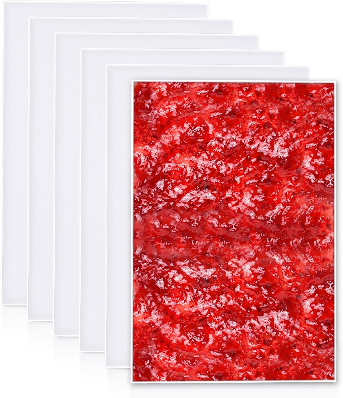 SUCISENI 6 Nonstick Silicone Dehydrator Trays with Edge, 10.6 X 7.5 In