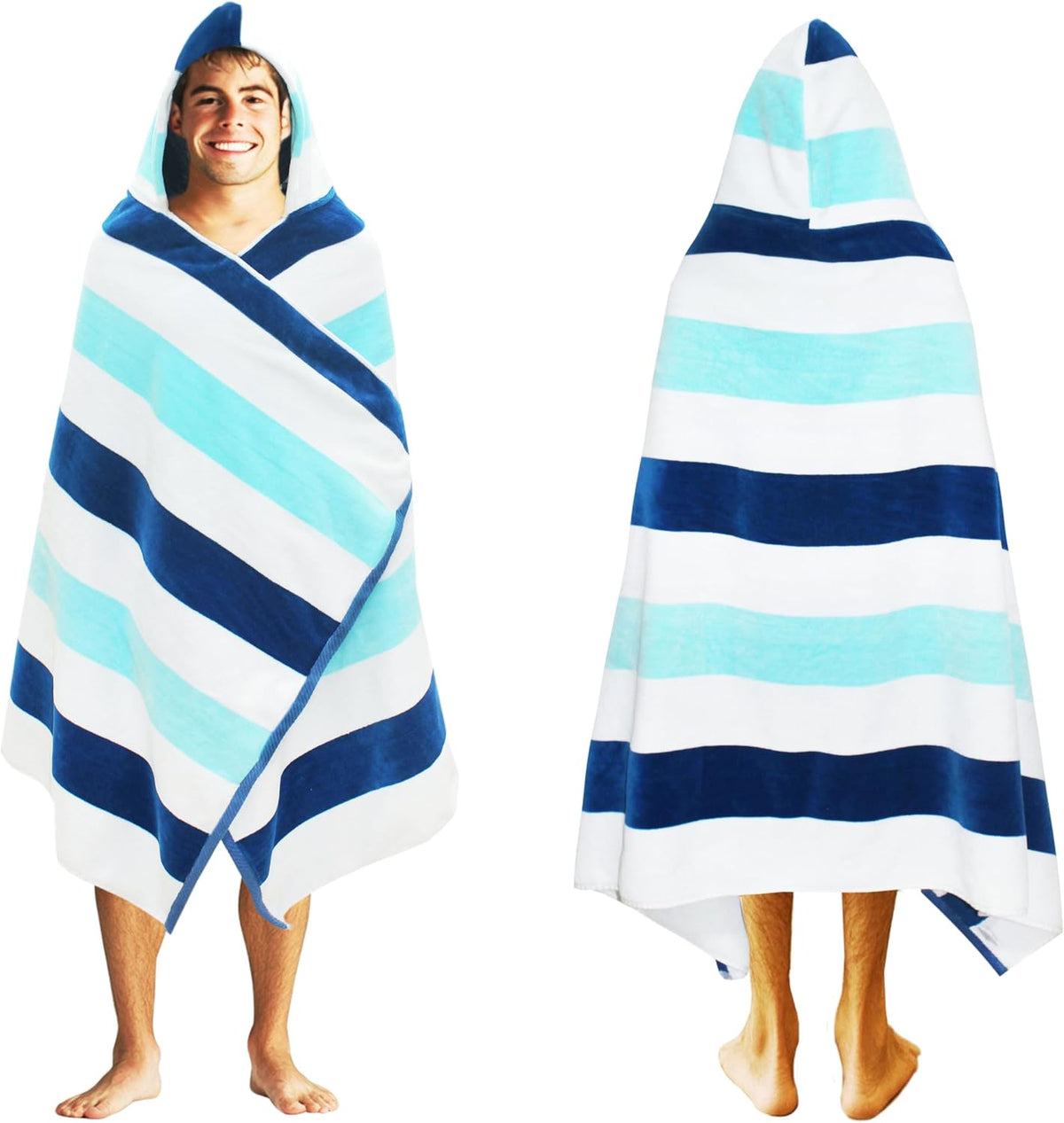 COTTON CRAFT Hooded Beach Towel for Adults - 100% Cotton 35X70 XL Towel