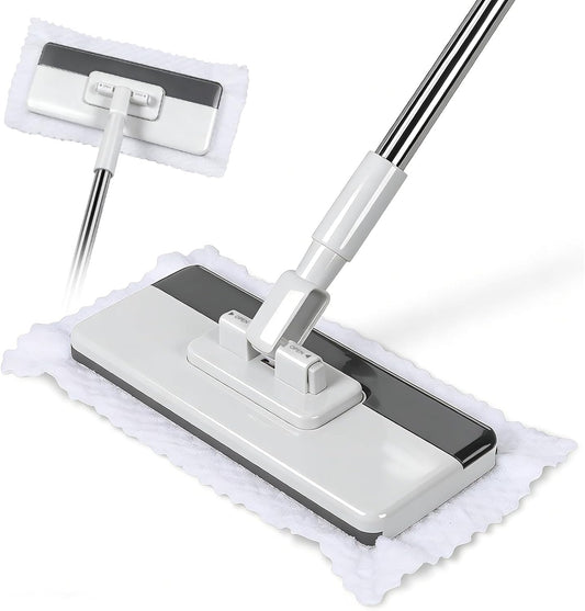Masthome Snap Grip Mop,51" Hands Free Flat Mop with Stainless Steel Handle