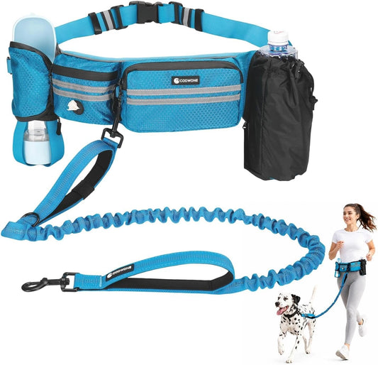 Hands Free Dog Leash, Fanny Pack with Bungee Straps for Pet Training