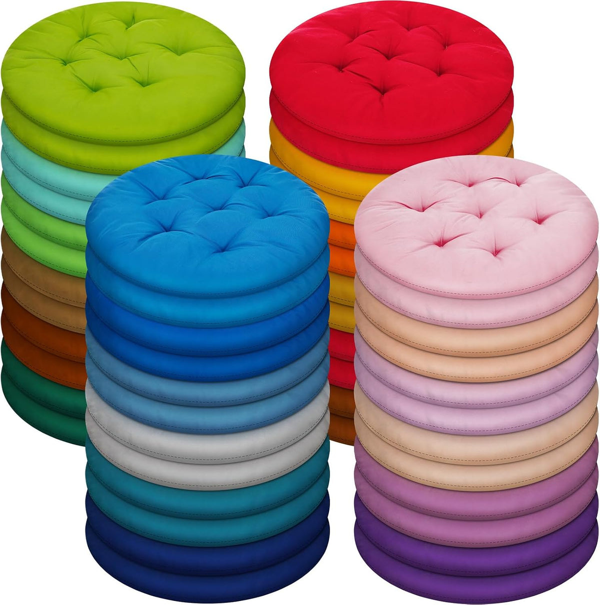 Tinideya 48 Pcs round Floor Pillows 15.7 Inch Flexible Seating Pillows