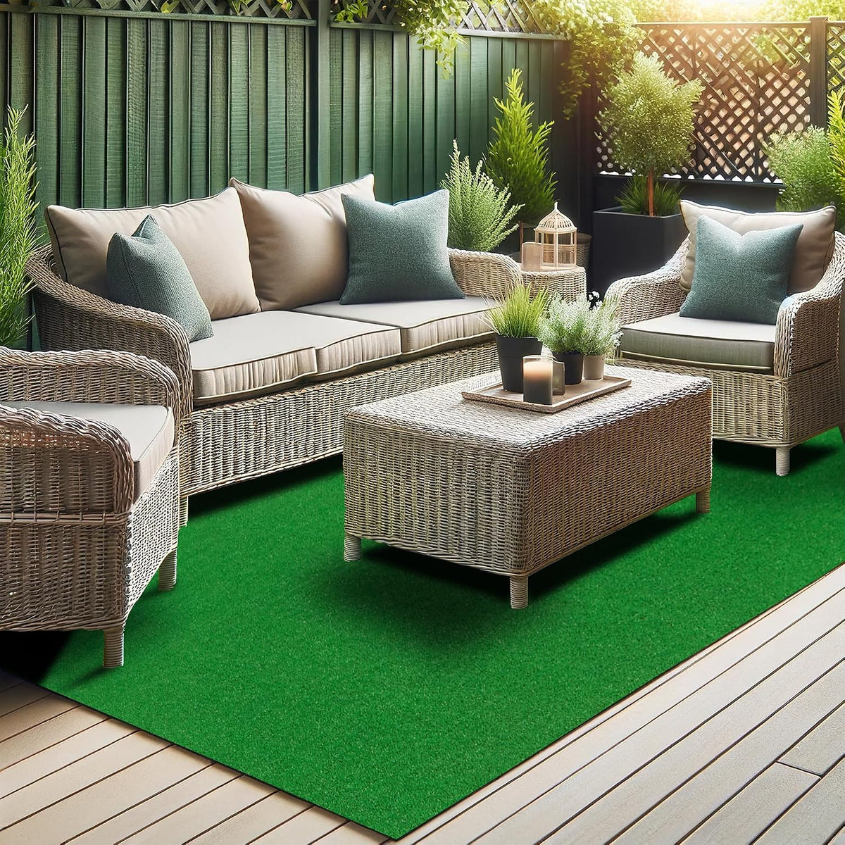 Ottomanson Artificial Grass Rug Lite 5'3" X 8'2"