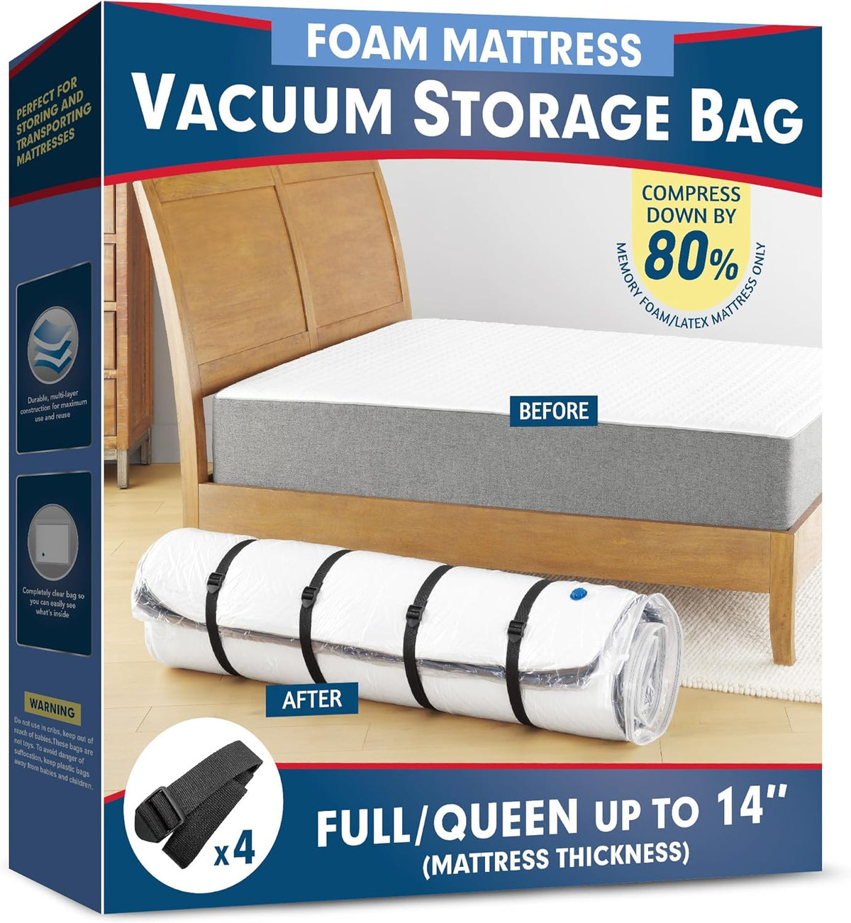 Vacuum Mattress Bag for Memory Foam and Latex