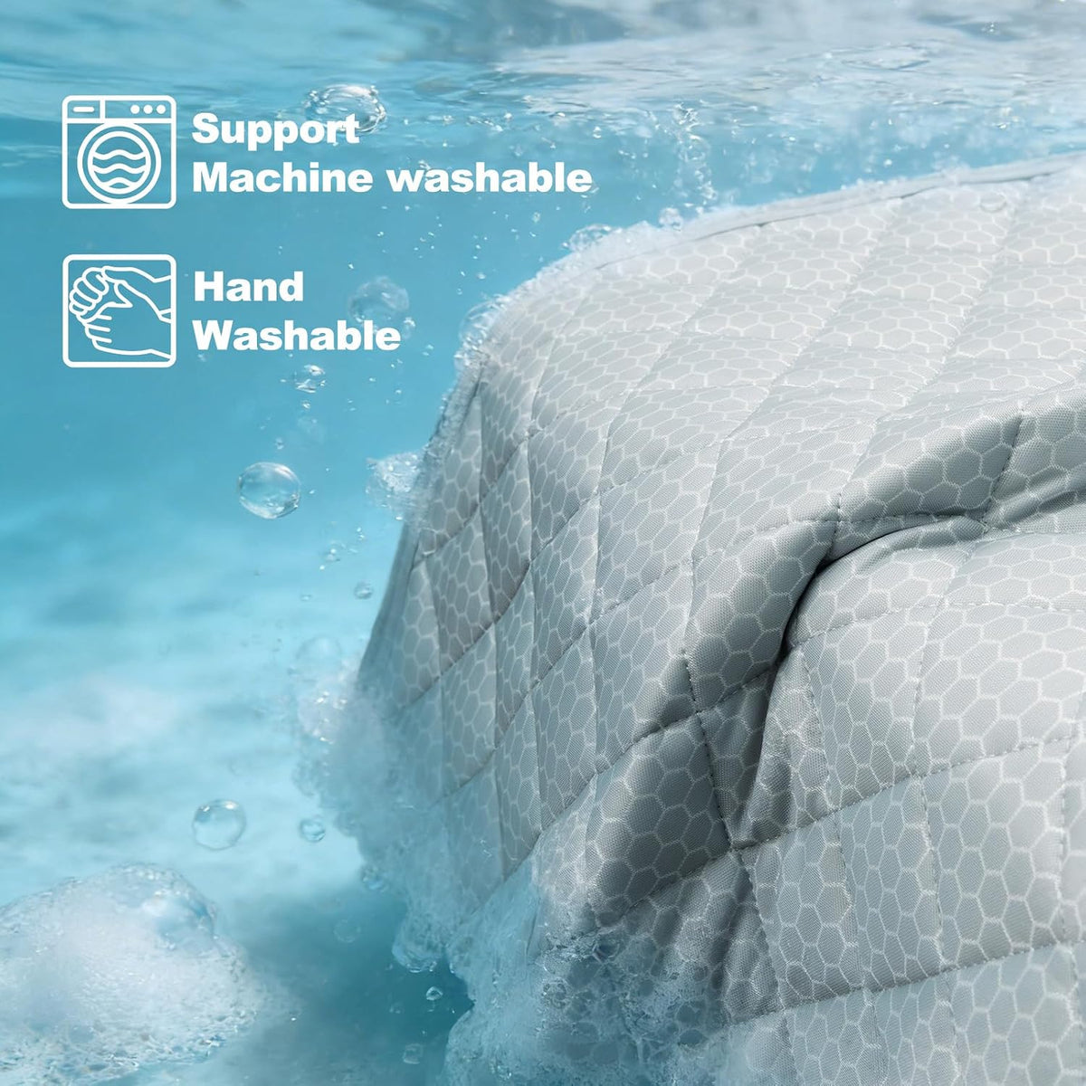 Cooling Mat for Dogs: Premium Waterproof Dog Cooling Blanket, 5-Layer Materials Dog Cooling Mat, Washable Pet Cooling Mat for Summer, Silver Grey Mats Small Dogs