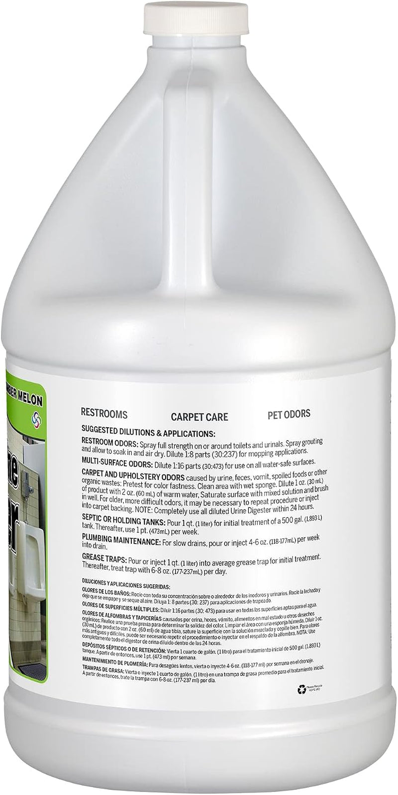 Nilodor BEON Urine Enzymatic Cleaner with Odor Neutralizer for Pet Dog, Carpet, and Bathroom, 1 Gallon, Cucumber Melon