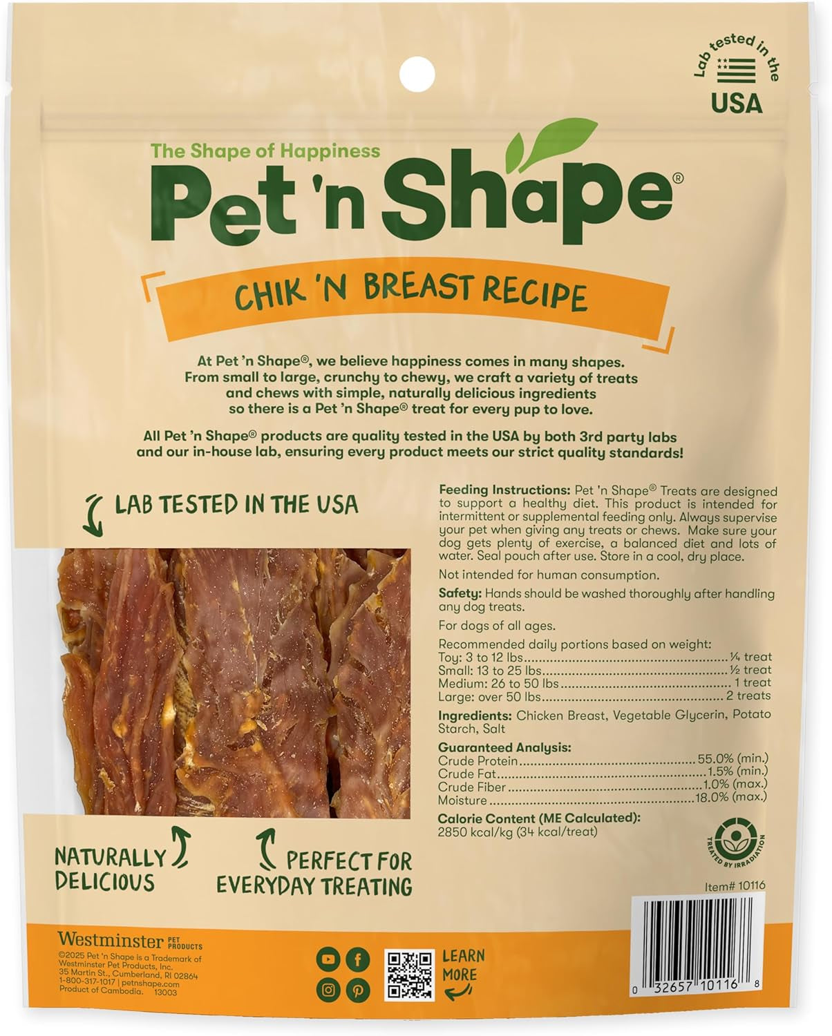Pet 'N Shape Chik 'N Breast Jerky Dog Treats - 1 Pound
