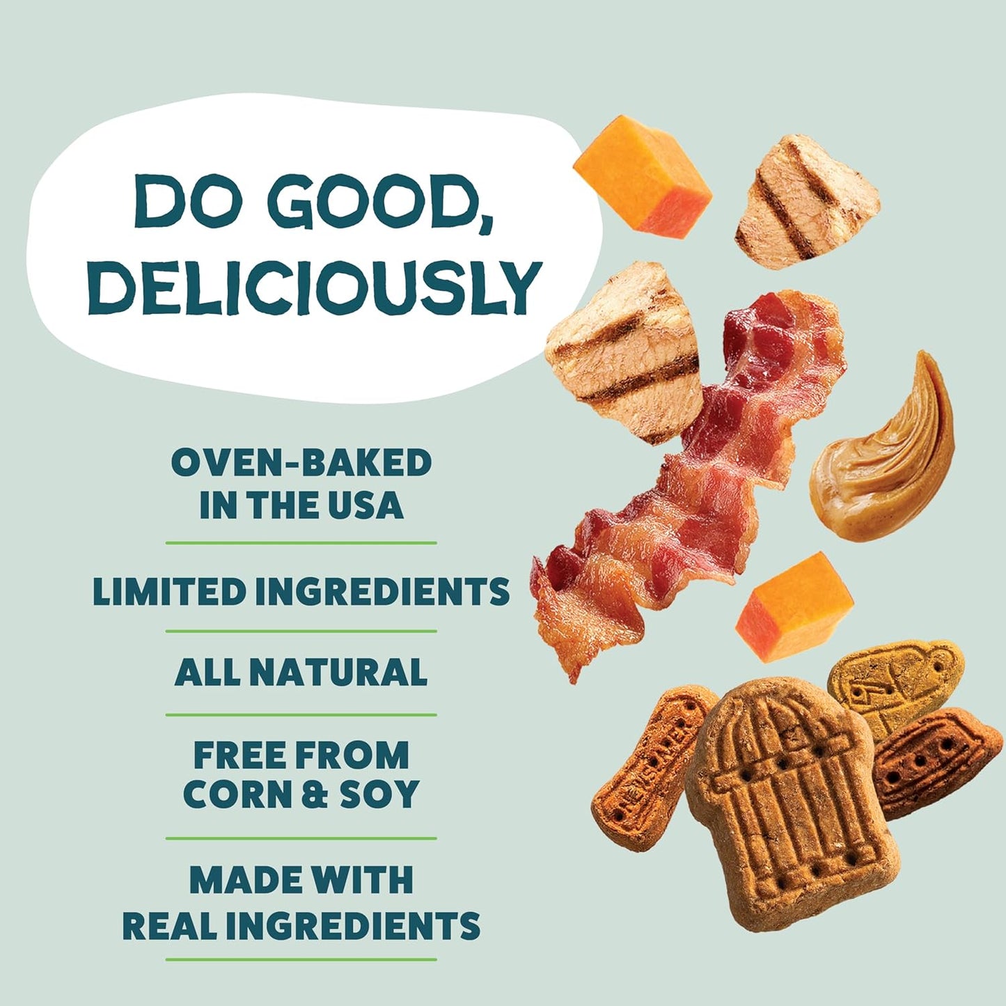Shameless Pets Crunchy Dog Treats - Snack Mix Variety, 10Oz - Healthy Dog Biscuits & Cookies Treats for Small, Medium, and Large Dogs - Made in the USA - Free from Corn & Soy