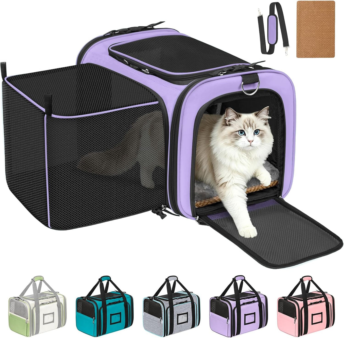 Soft Cat Carrier Airline Approved, Expandable Soft Sided Pet Carrier