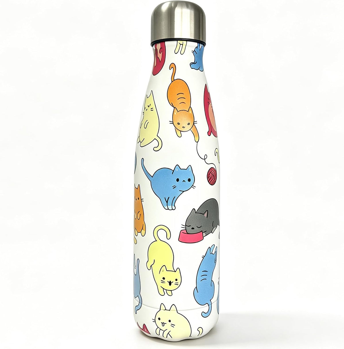 Cat Insulated Sport Water Bottles Stainless Steel Travel Mugs BPA Free Tumbler for Outdoor Camping Travel 20Oz