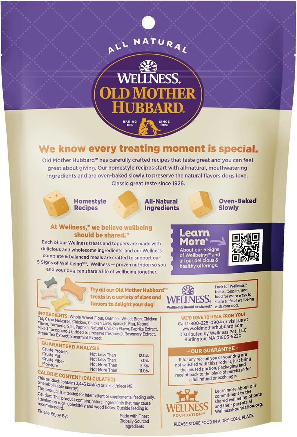 Wellness Old Mother Hubbard Training Bitz Assorted Mix Dog Treats, Natural Biscuits, 3 Flavors, 8 Oz Bag