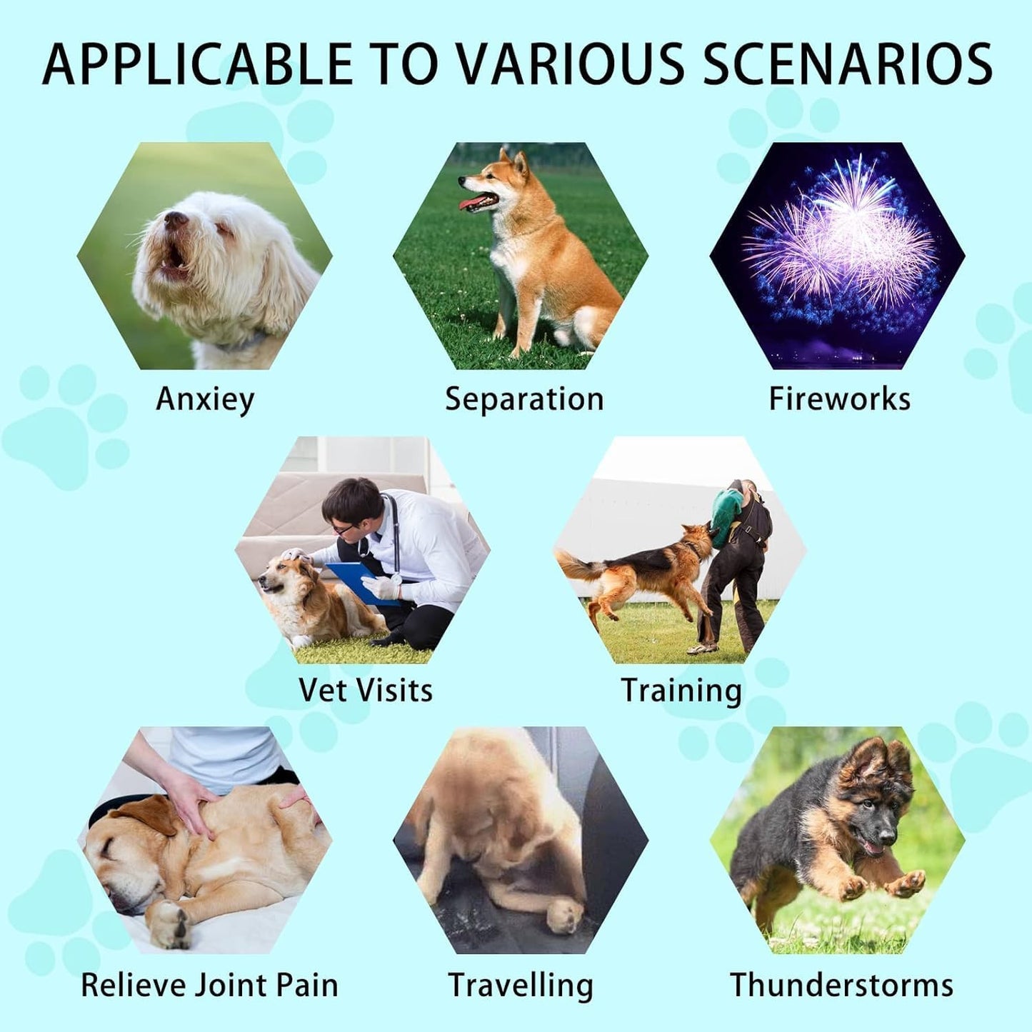 Hemp Calming Chews for Dogs, Dog Calming Treats Anxiety Relief 100% Golden Ratio of Natural Ingredients Treat, Aid with Separation, Barking, Stress Relief, Thunderstorms