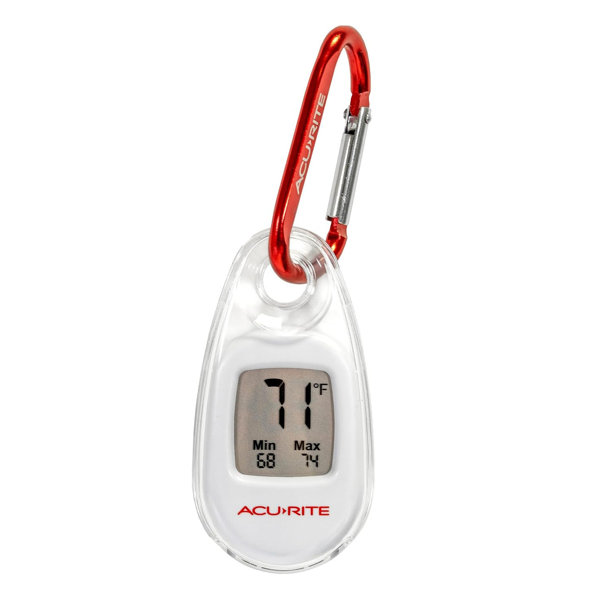 Acurite (00333) Portable Digital Indoor/Outdoor Thermometer with Carabiner