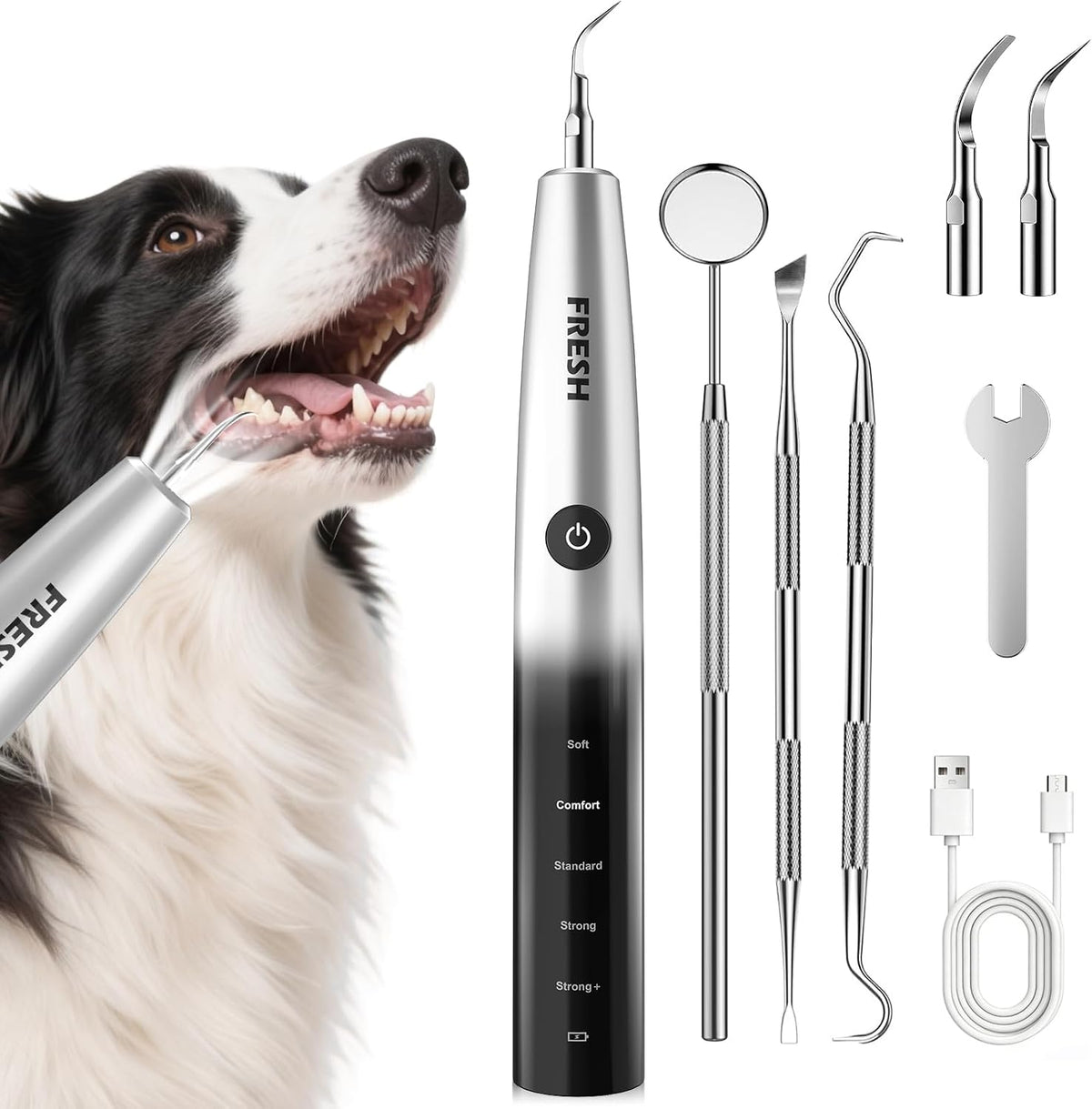 Dog Plaque Remover for Teeth, Pet Ultrasonic Cleaner