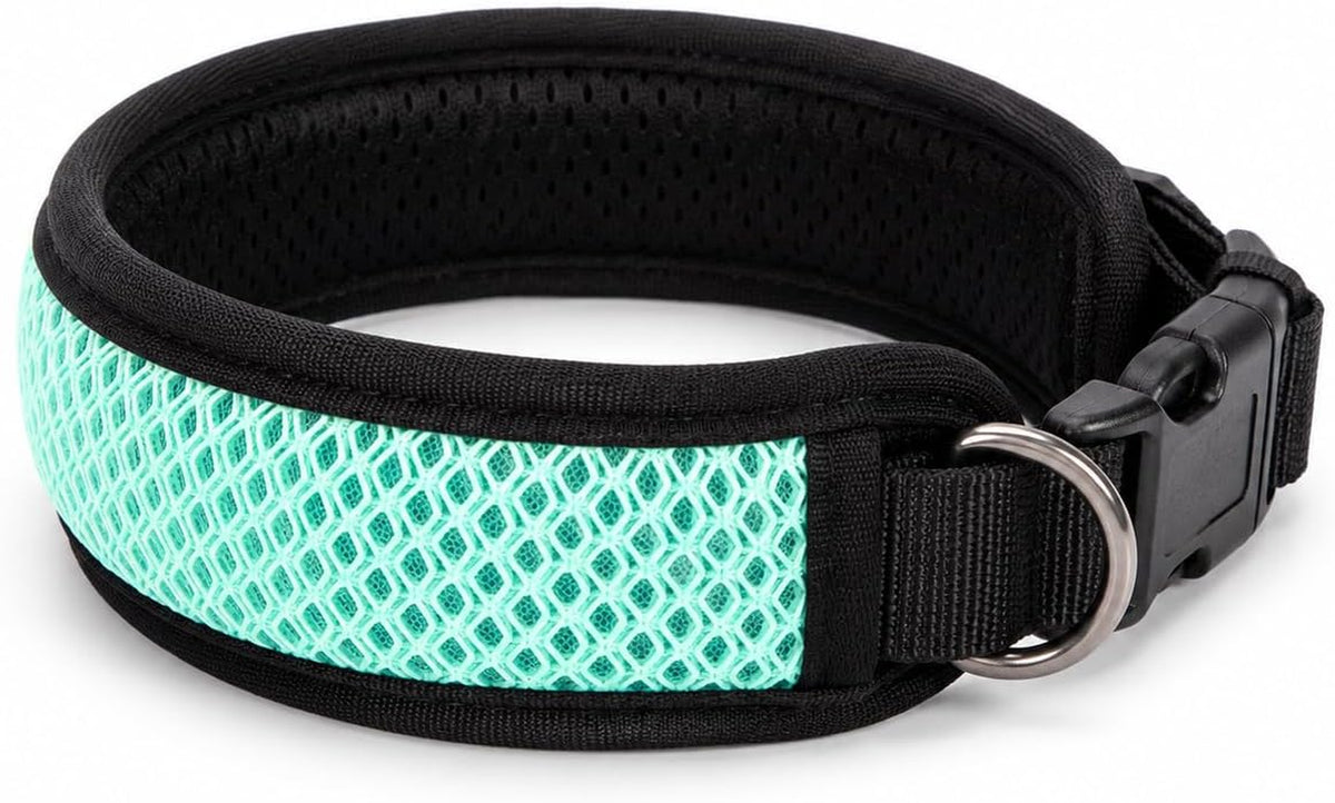Reflective Dog Collar No Pull, Wide Padded Soft Pet Collar for Medium Large Dogs, Adjustable Breathable Training Collar for Perros (XL)