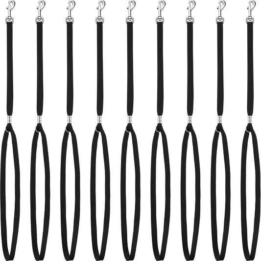 Boao 9 Pcs Pet Grooming Loop Adjustable Nylon Restraint, Black