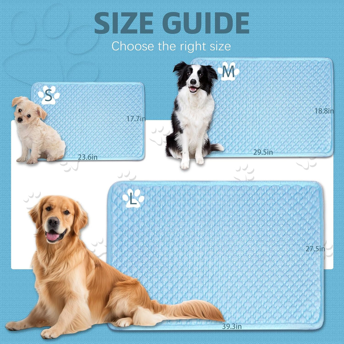 SOMOYA Dog Cooling Mats,Foldable Non-Slip Arc-Chill Cool Pad