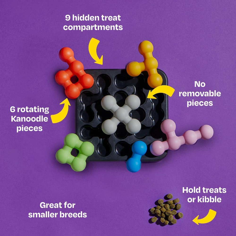 Brightkins Kanoodle Dog Edition Small - Dog Toys for Small Dogs, Interactive Puppy Toys, Food Puzzle for Dogs, Cat Puzzle Toy Feeder, Stimulating Pet Puzzles, Mental Enrichment Puppy Games