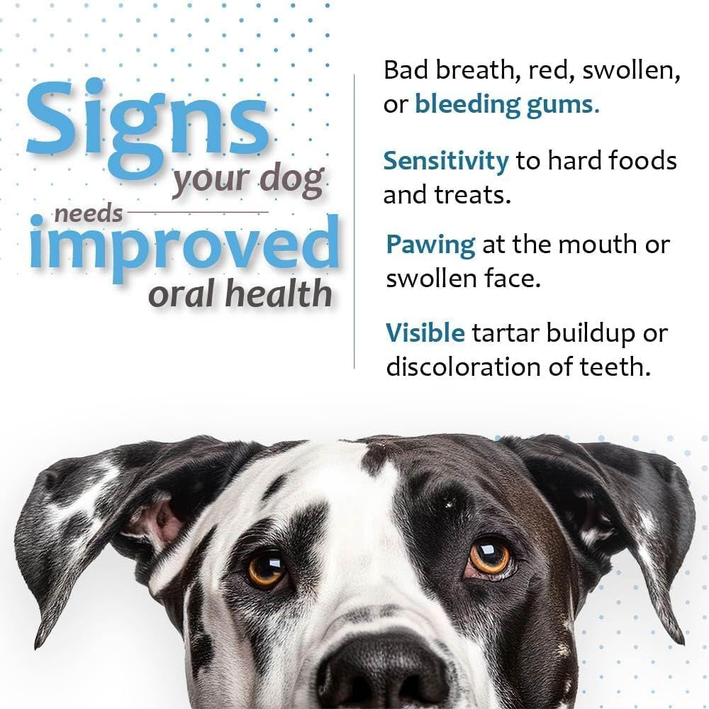 Oral Hygiene Chews for Small Dogs-Enzymatic Dental Treats for Daily Oral Care, Cleans Teeth and Freshens Breath, Reduces Plaque, Bacteria and Tartar Build up without Brushing-30 Chews