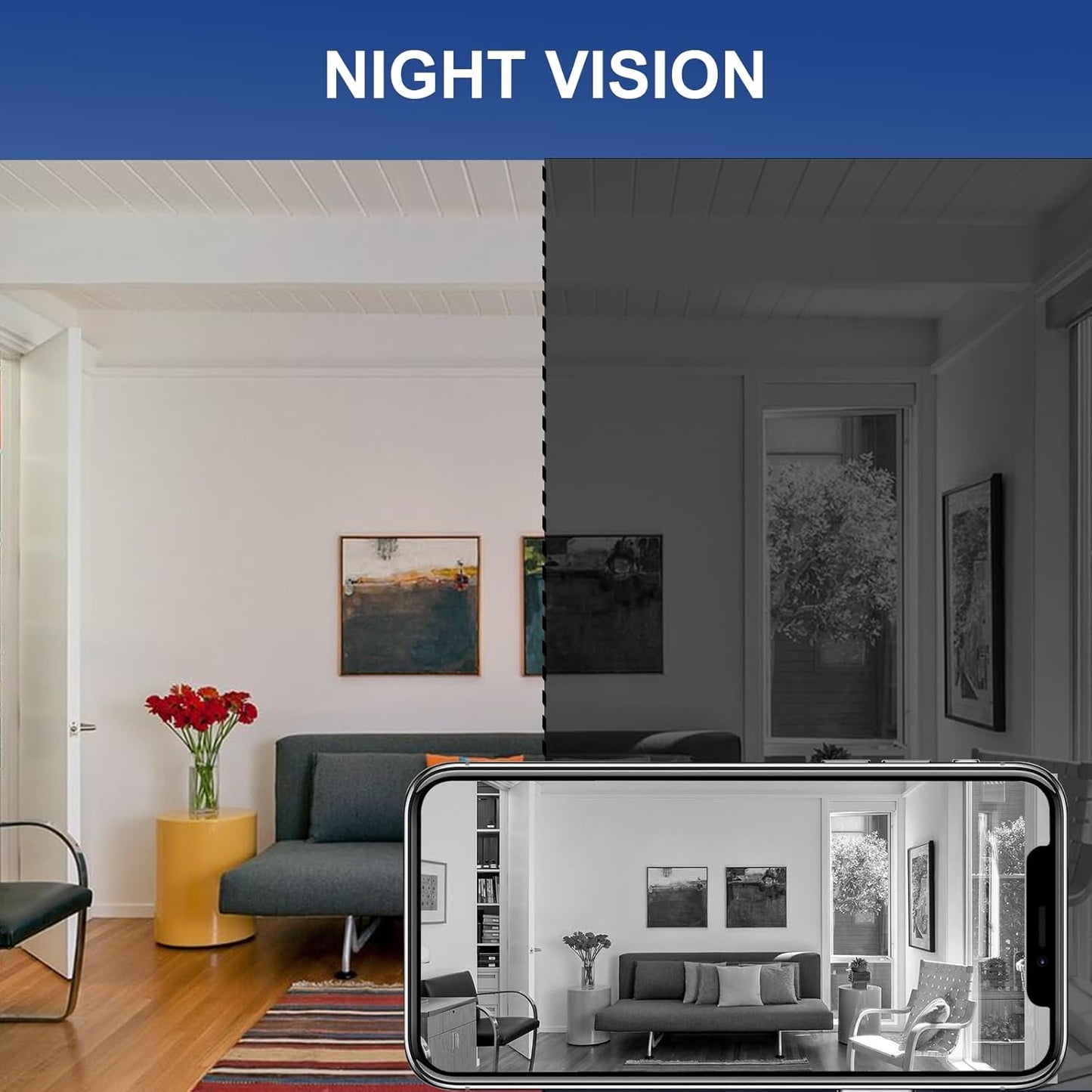 Senri 3 Pack Mini Security Camera, 1080P HD Wifi Home Indoor Outdoor Camera for Baby/Pet/Nanny, IP Camera Remote Viewing for Security with Ios,Android Phone App(Video Only)