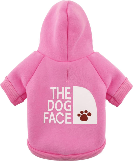 Paiaite Pink Chihuahua Dog Hoodie: Keep Your Pup Warm and Stylish with a 'The Dog Face' Printed Sweatshirt Pet Clothes, and Sweater Coat All in One Perfect for Winter and Cool Summer Nights! Pink S