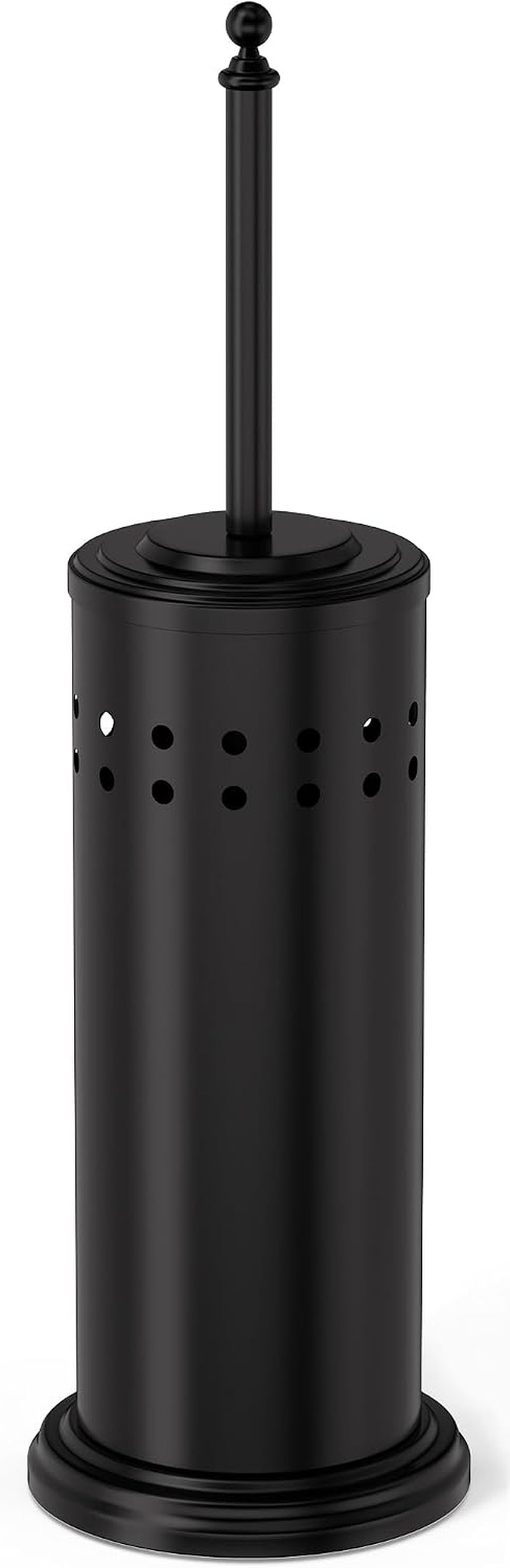 Dowry Toilet Plunger with Holder for Bathroom Black