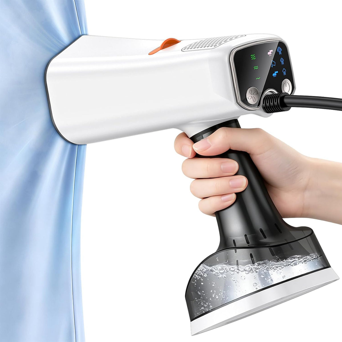 Vacuum Steamer for Clothes, 6000Pa Handheld Garment Steamer 3-Level Suction