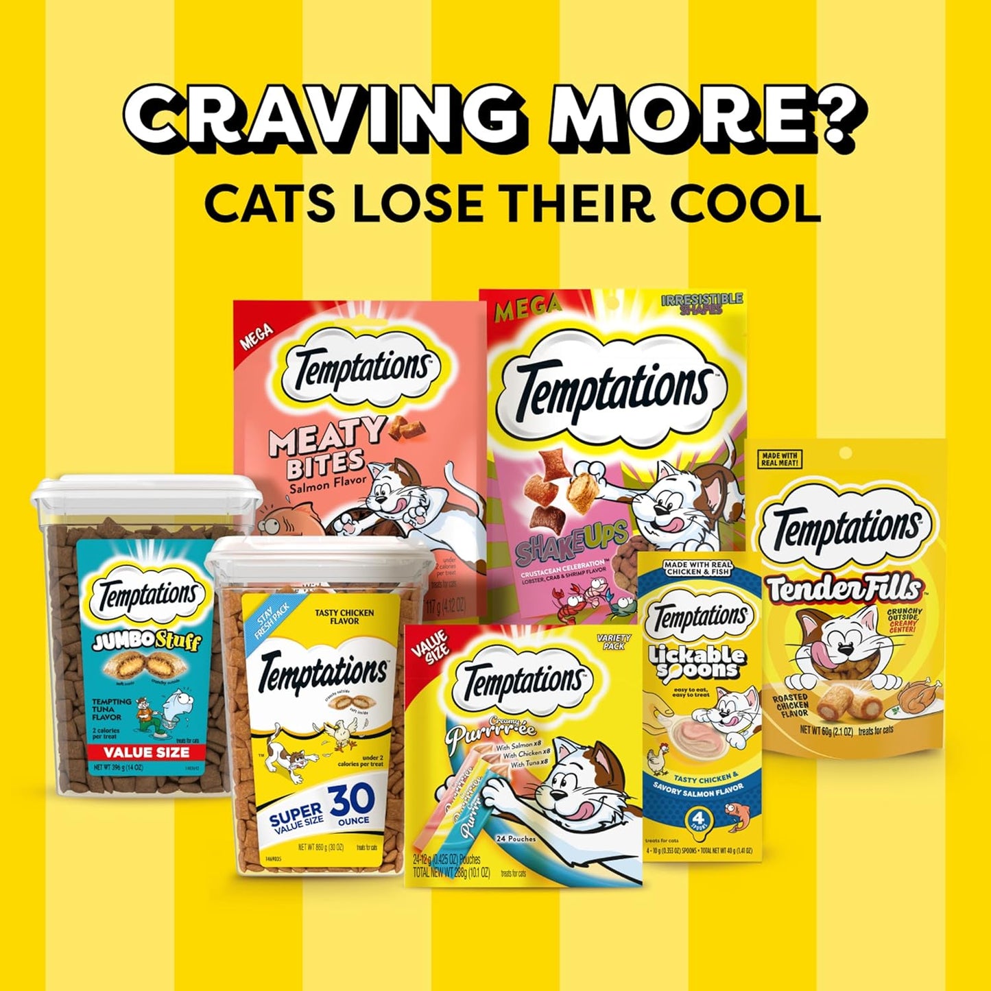 Temptations Cat Treats Mixups Backyard Cookout Flavor Crunchy, Soft Cat Treats, 30 Oz. Tub