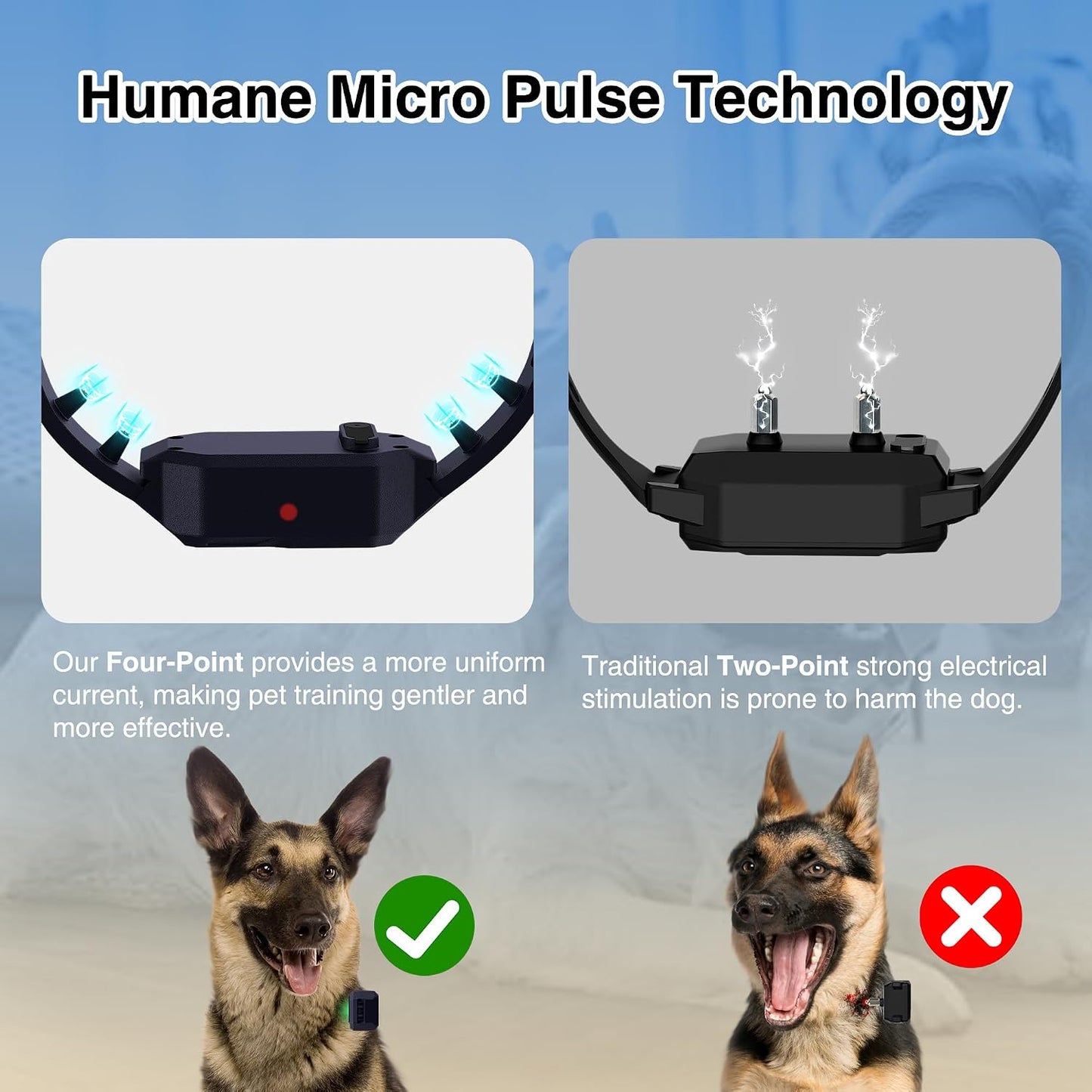 PATPET Dog Training Collar with Remote - 4200FT E Collars for Dogs Training for Large Medium Dogs, Rechargeable Waterproof Electric Dog Collar with 4 Training Modes & Night Lights
