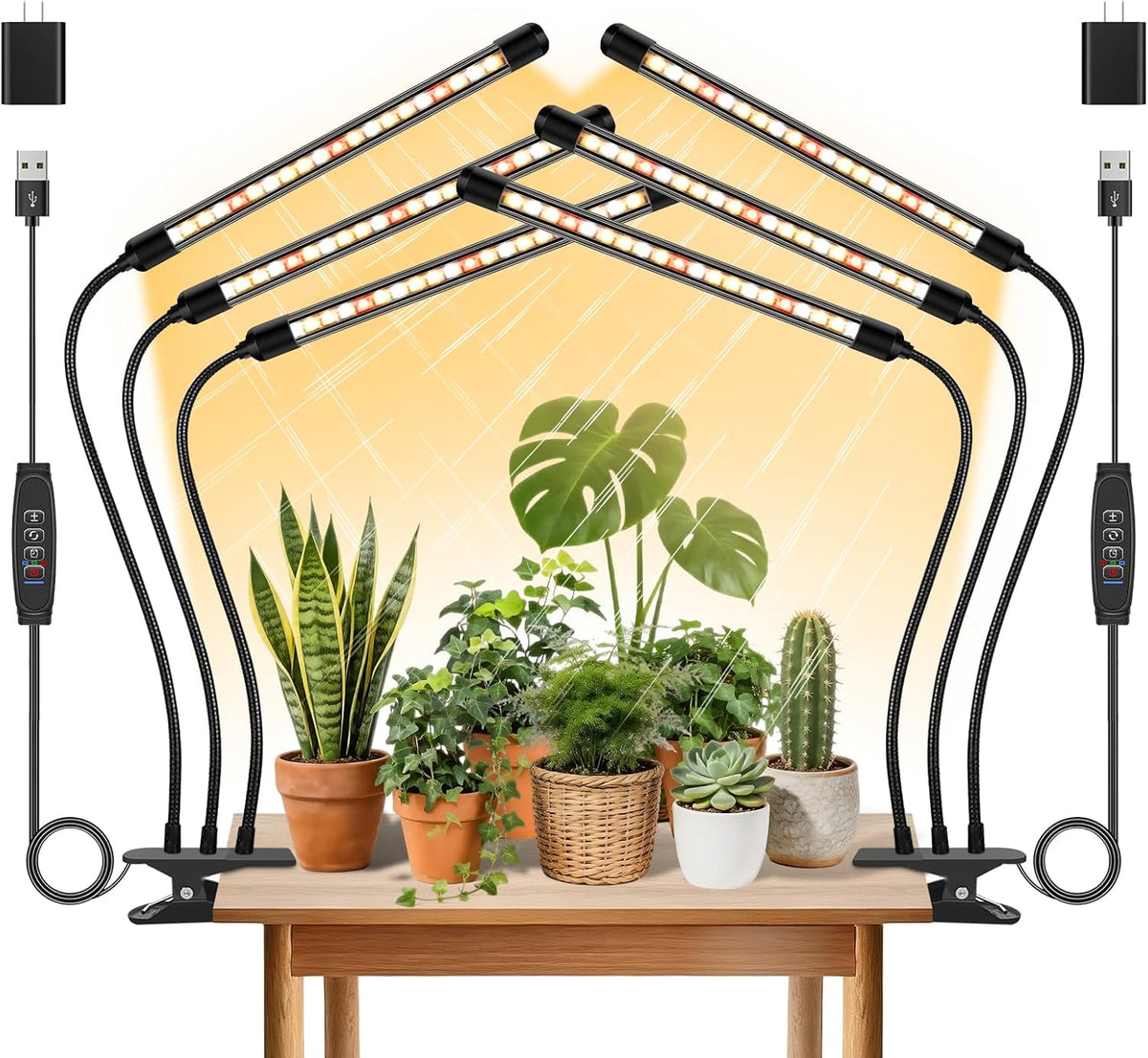 Grow Lights for Indoor Plants,Full Spectrum Plant Light,Timer & 10 Dimming