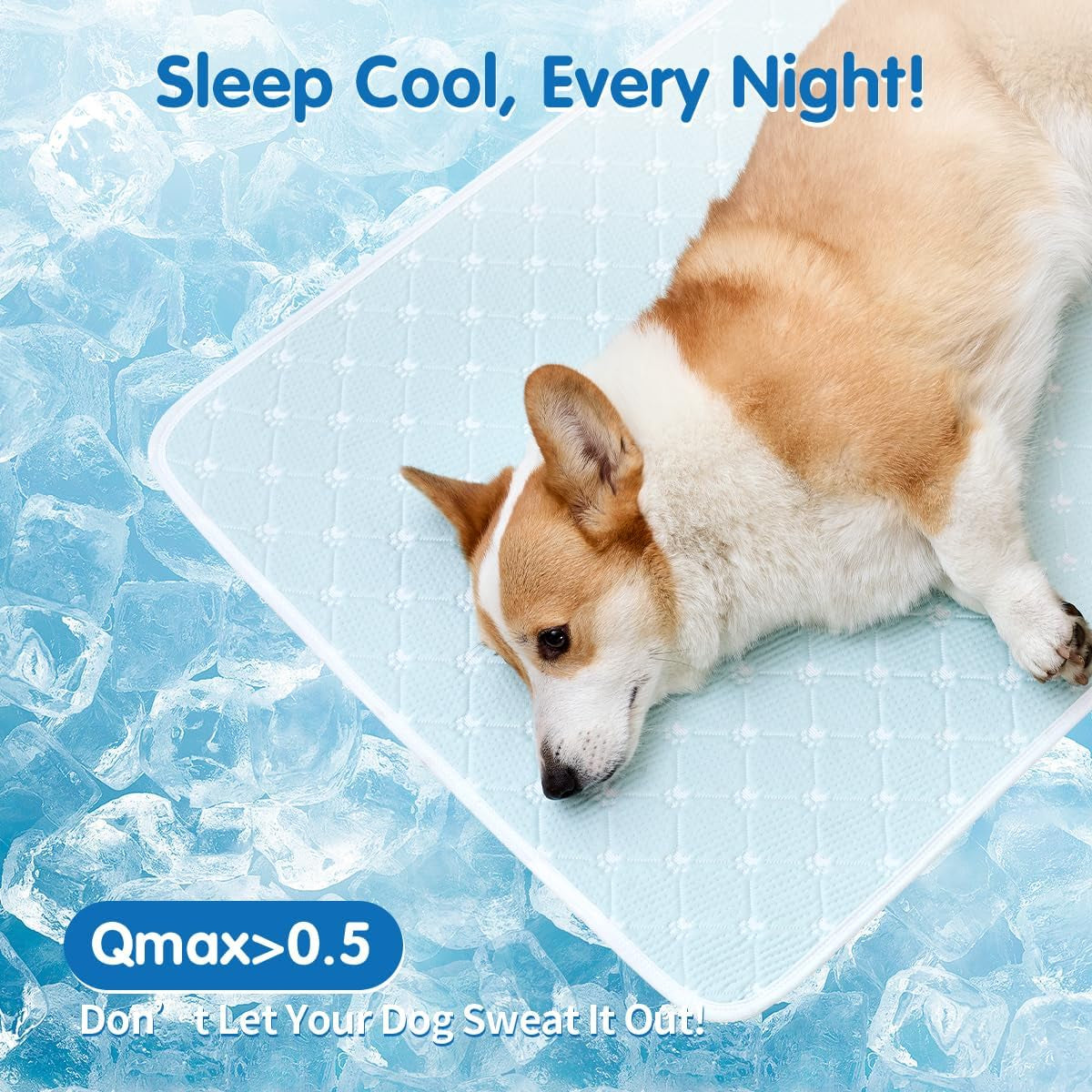 Dog Cooling Mat Instant Self Cooling Pad for Dogs & Cats 28" X 22"
