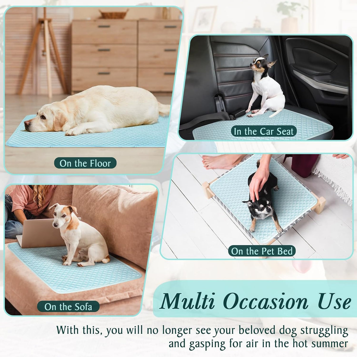 Self-Cooling Dog Mat Breathable Pet Cooling Pad