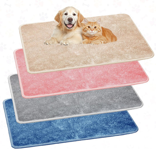 Drydiet 4 Pcs Cat Carrier Pad Reusable Travel Liner, Colorful, 17 X 11 Inch