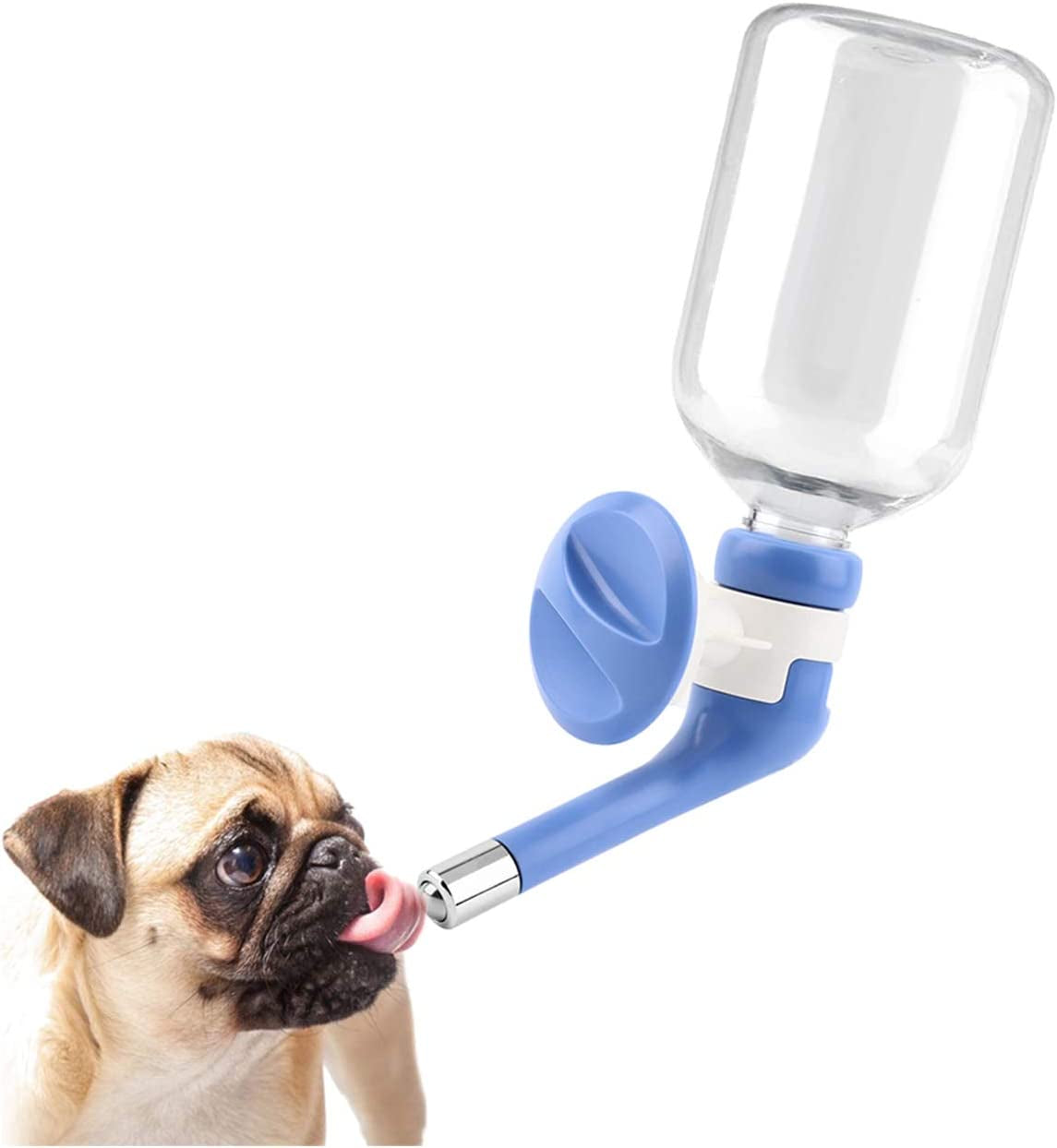 Andiker Dog Water Bottle for Crate, No-Drip 350Ml Dog Water Dispenser Adjustable and Detachable Installed on the Kennel Cage Water Bottle for Dogs and Puppy Drinking Water