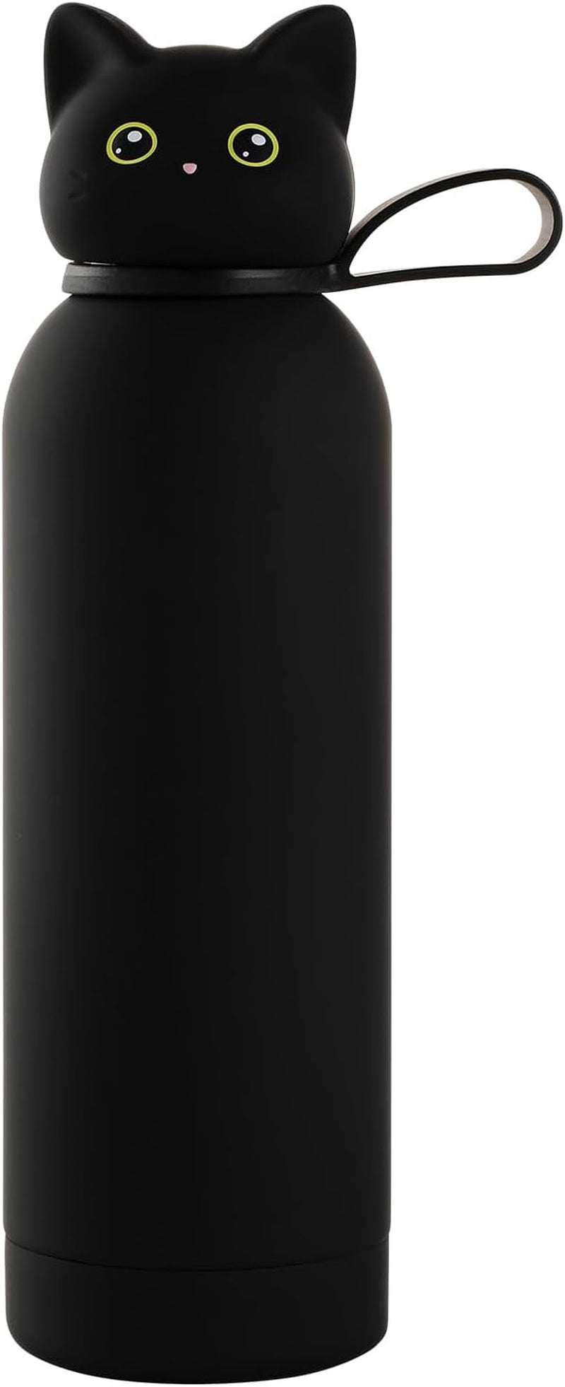 Vacuum Insulated Stainless Steel Water Bottle, Black Cat, 17Oz
