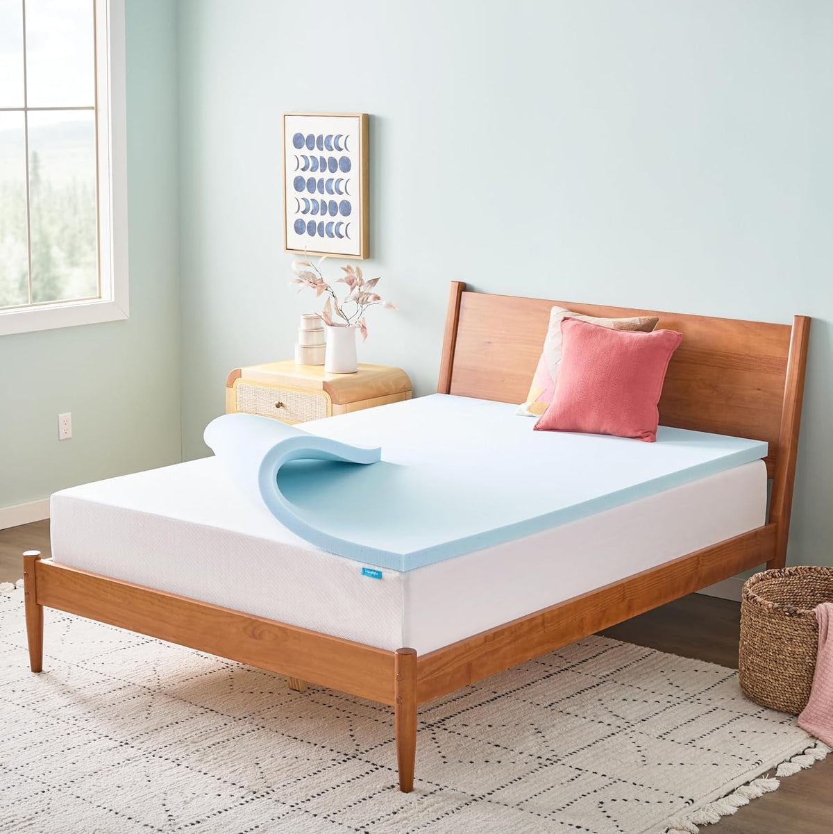 Linenspa 2 Inch Gel Memory Foam Mattress Topper, Plush, Cooling, Queen Size