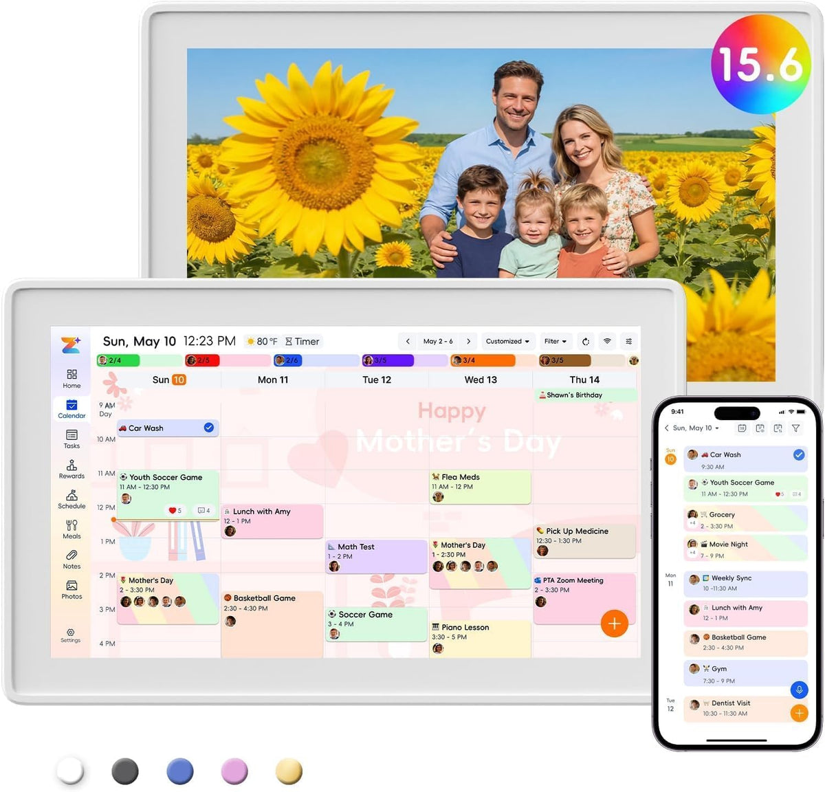 Westsee 15.6" Digital Calendar, No Subscription Smart Family Planner
