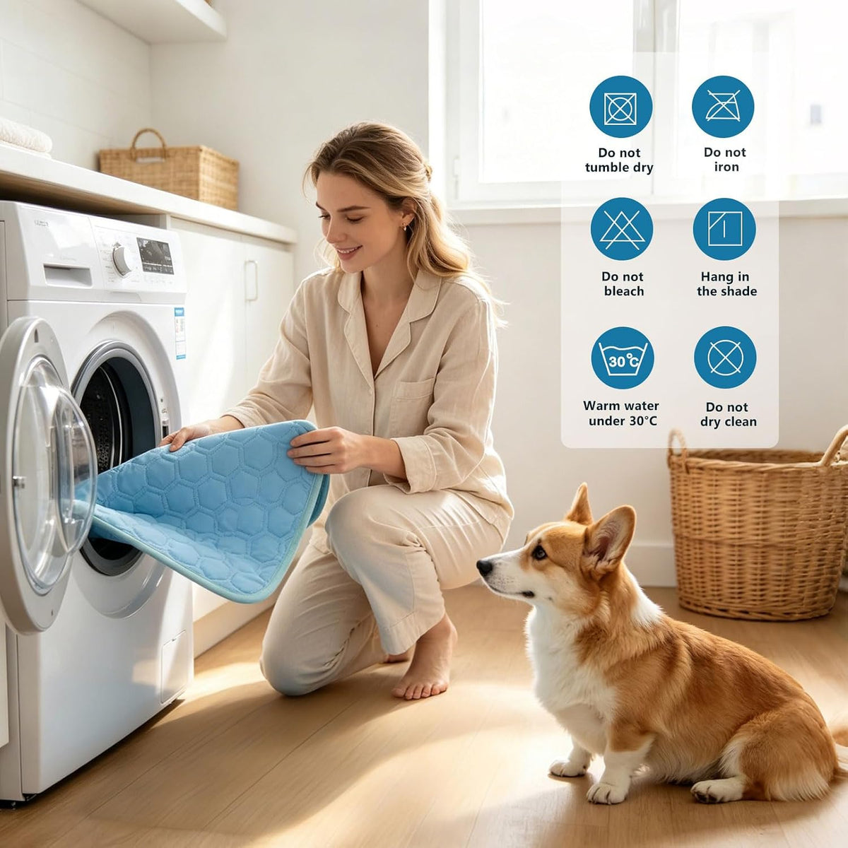SISROL Arc-Chill Cooling Mat for Dogs & Cats, Anti-Slip Washable Cool Pad