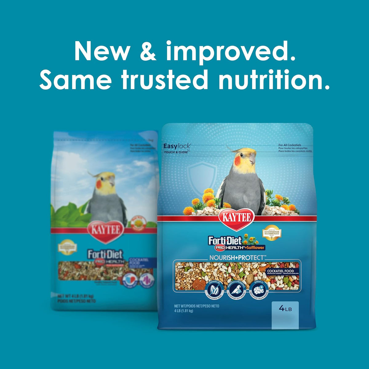 Kaytee Forti-Diet Pro Health+Safflower Nourish+Protect Cockatiel Food