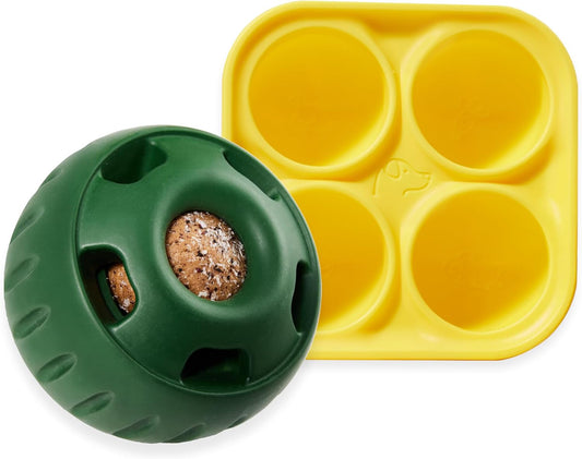 WOOF Pupsicle Dog Treat Toy with Silicone Treat Tray for Dogs 10-25 Lbs