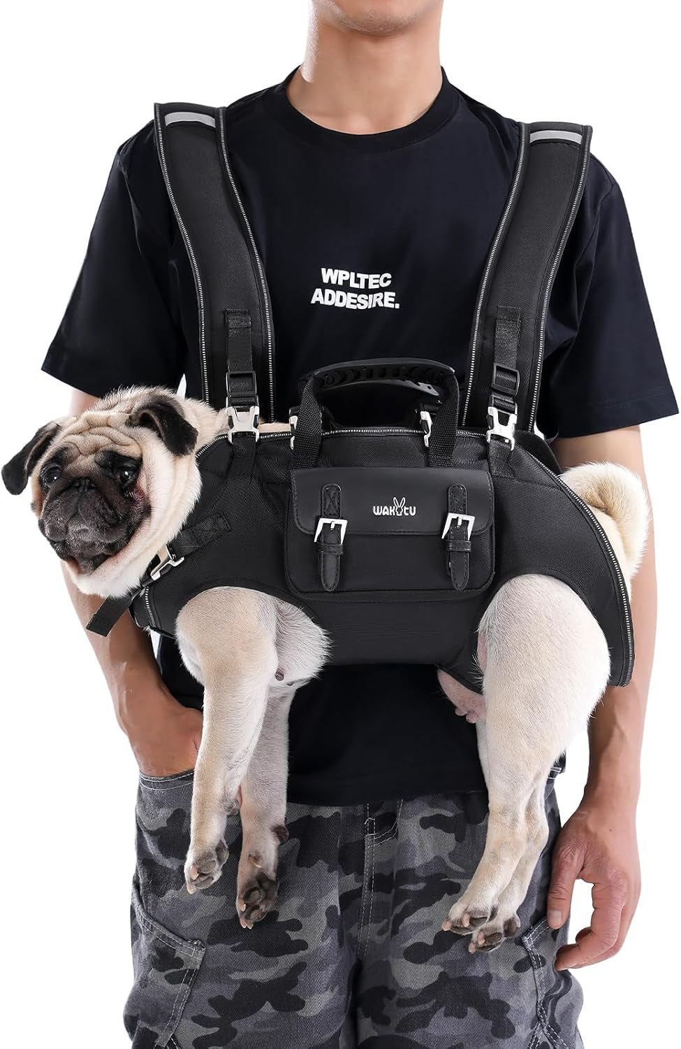 Wakytu Dog Backpack Carrier for Dogs,Dog Lift Harness