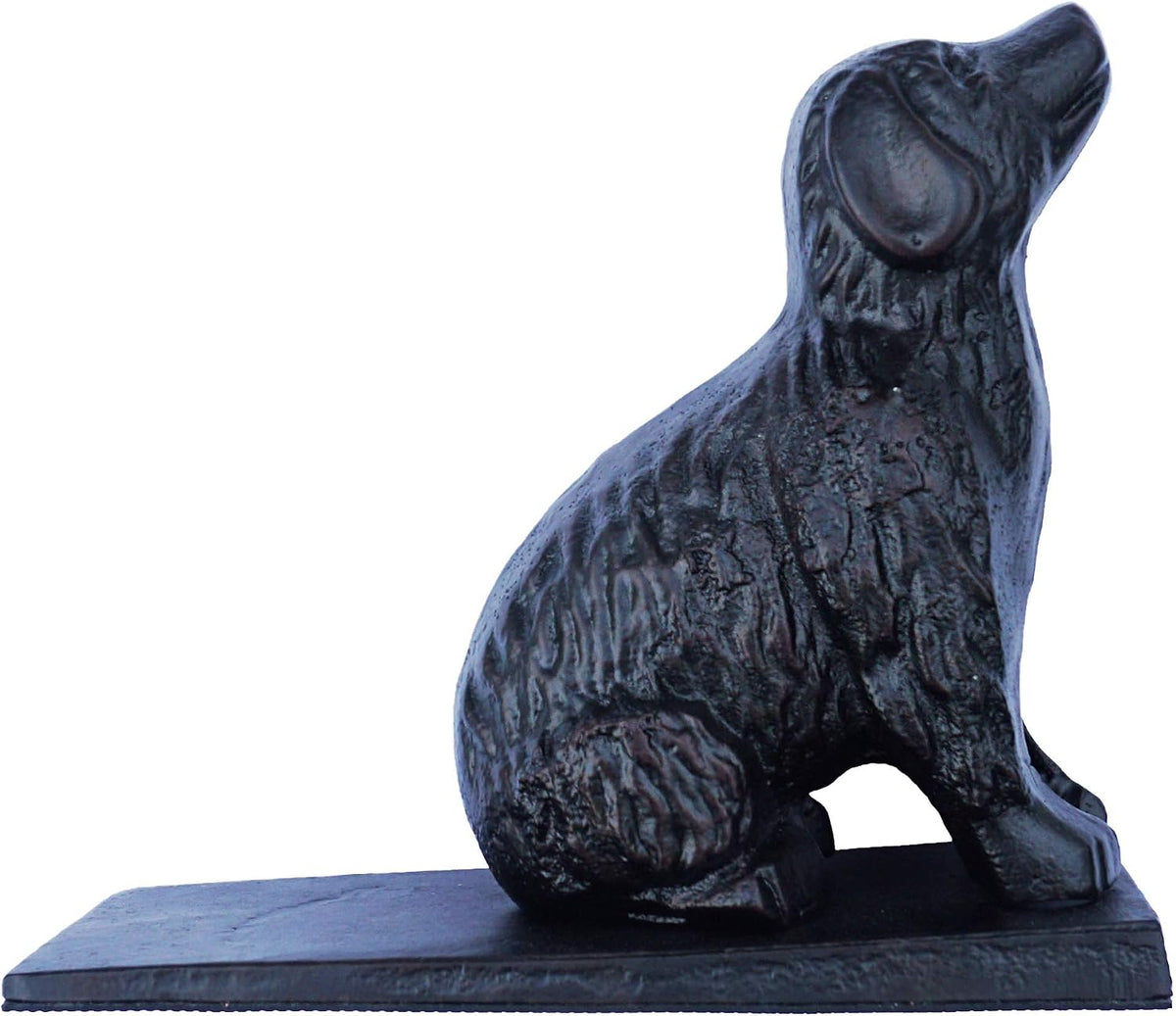 Lulu Decor, Cast Iron Dog Door Stopper, Doorstops Weight 5 Lbs (Black)