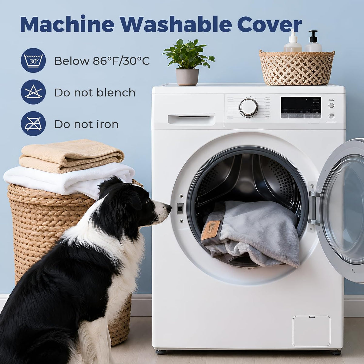 Cooling Dog Bed for Large Dogs, Orthopedic Dog Bed with Cooling Gel Mat, Removable Washable Cover, Waterproof Lining, Non-Slip Bottom, Summer Pet Bed for Sleeping, Size:40"*32"*8"