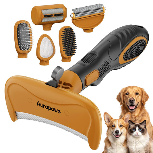 6-In-1 Undercoat Deshedding Dog Brush Kits for Dogs & Cats